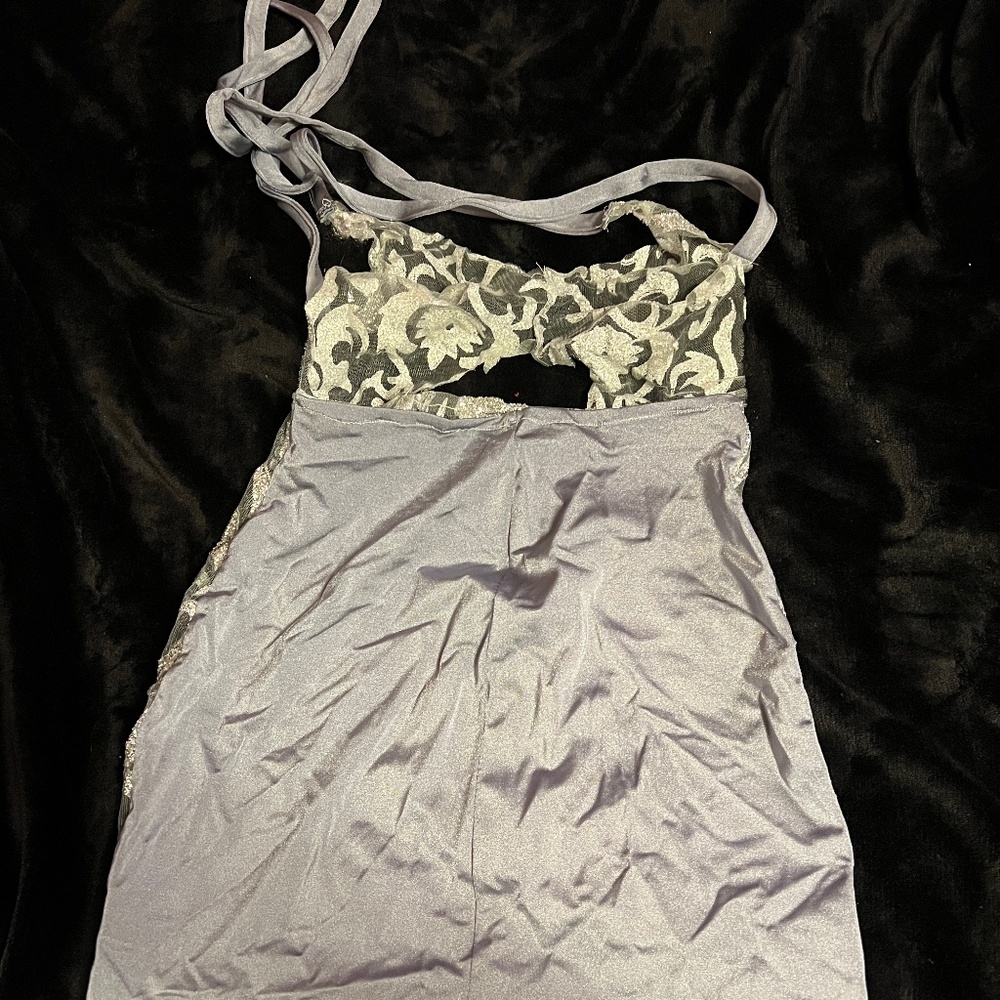 Custom made Silver Mini Dress
